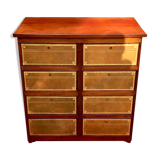 Cardboard maker forming mahogany writing