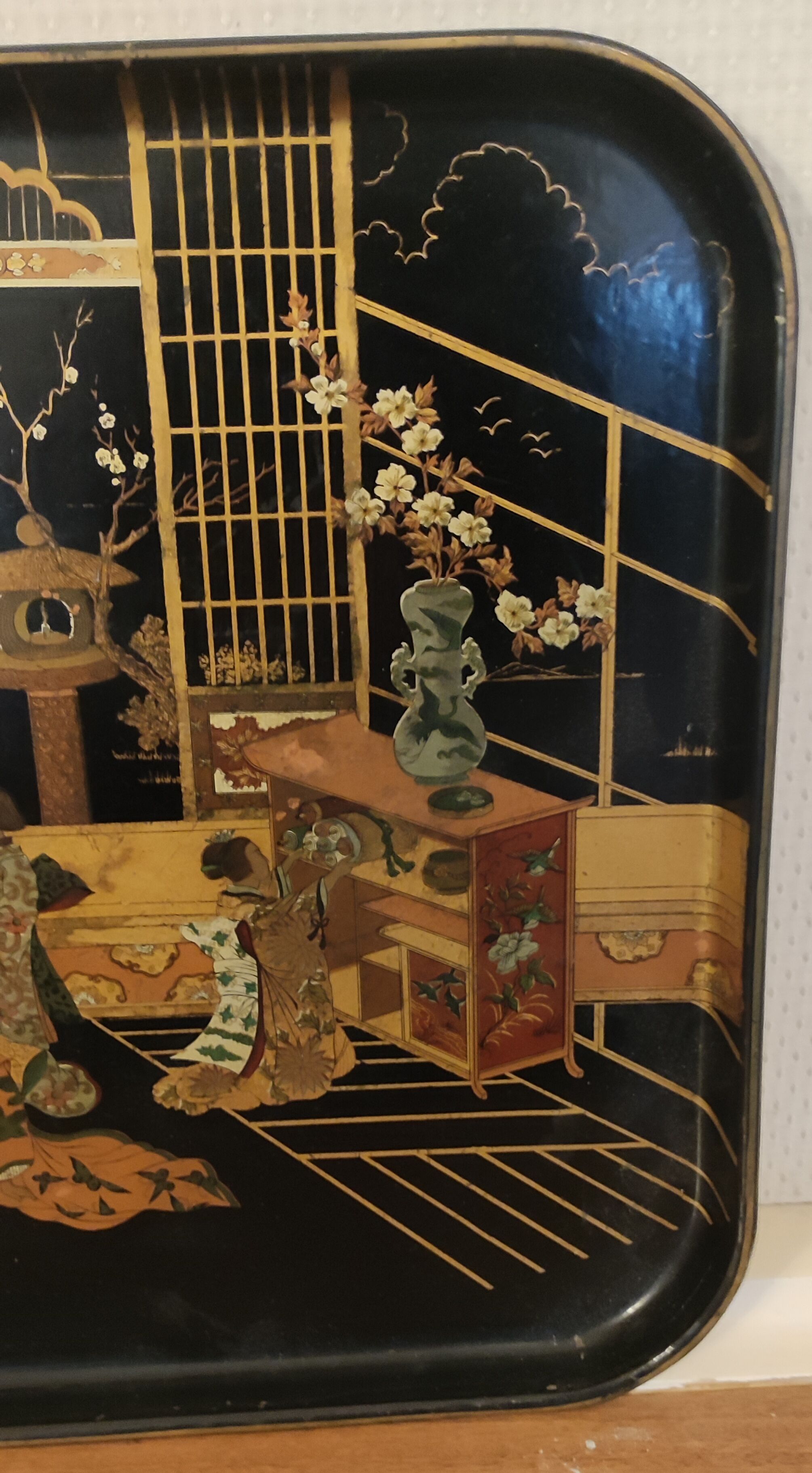 Tray Napoleon III Japanese decoration