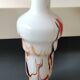 Dalian Glass Co Ltd. Snowflake vase. Smoked swirl decoration. Height 25.5