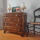 1940s Art Deco oak chest of drawers