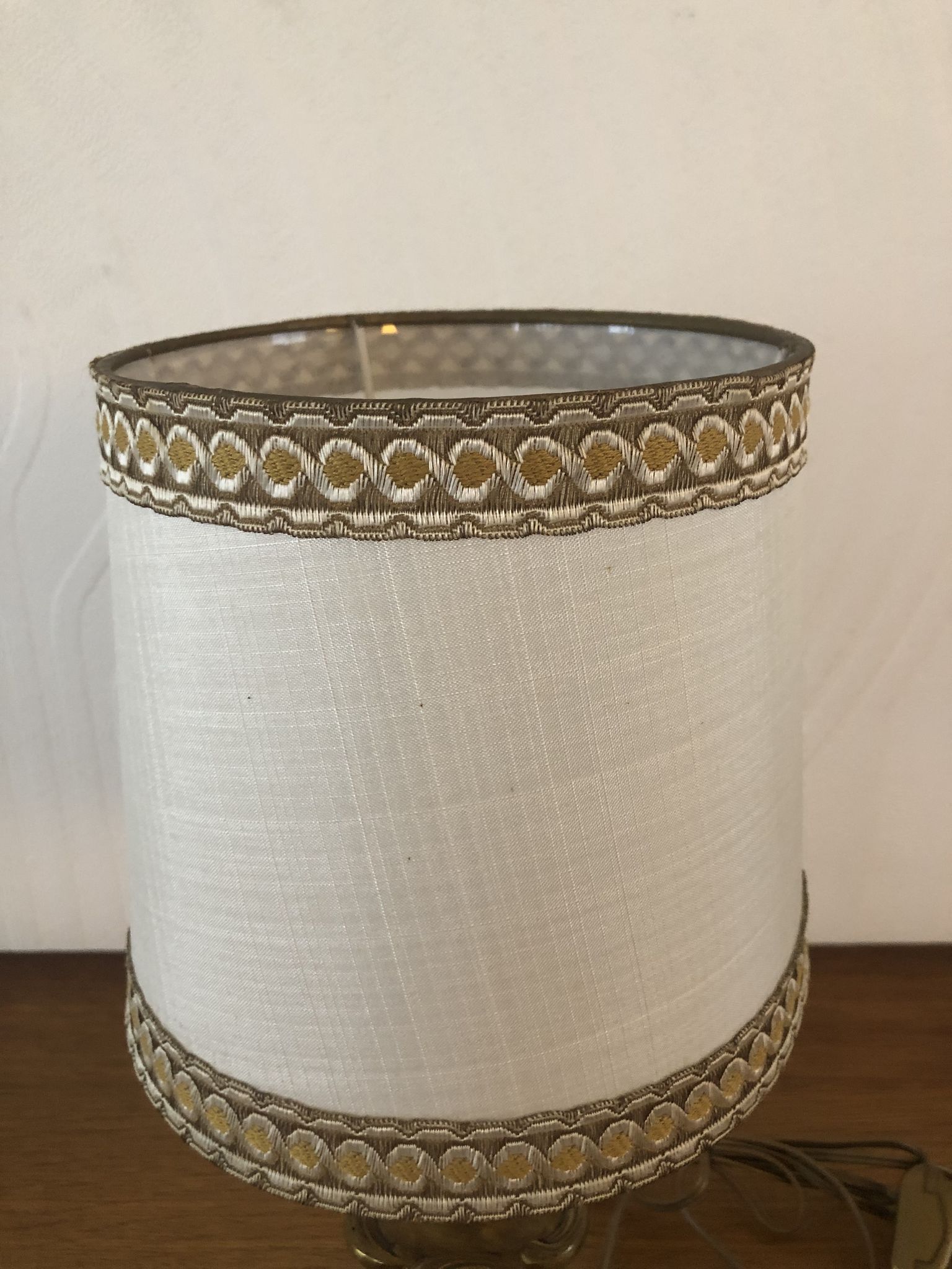 Lampe de chevet Vintage pied en laiton massif année 60