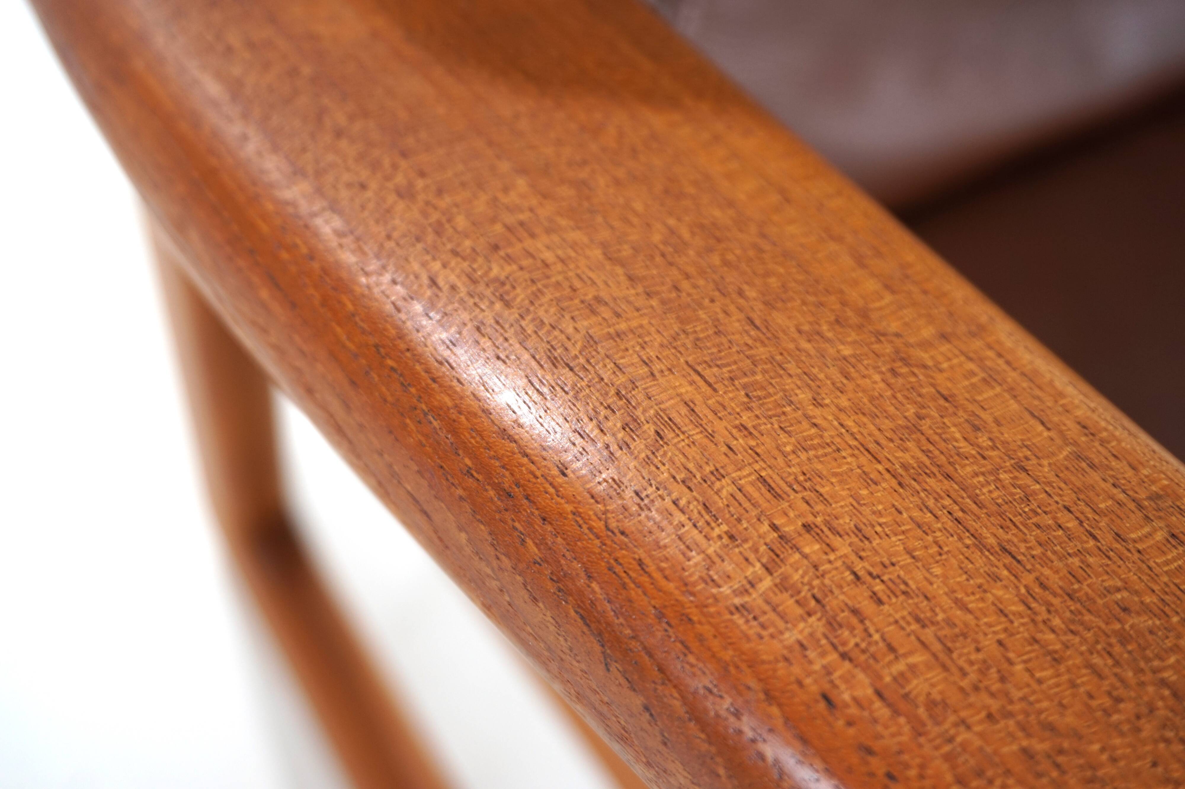 EMC teak leather armchair, 1960