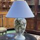 Napoleon III lamp in white opaline glass with bird decoration from the late 19th century