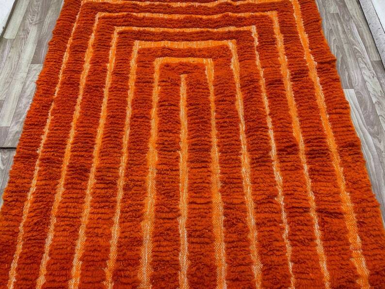 Incredible orange Moroccan rug 150/250cm