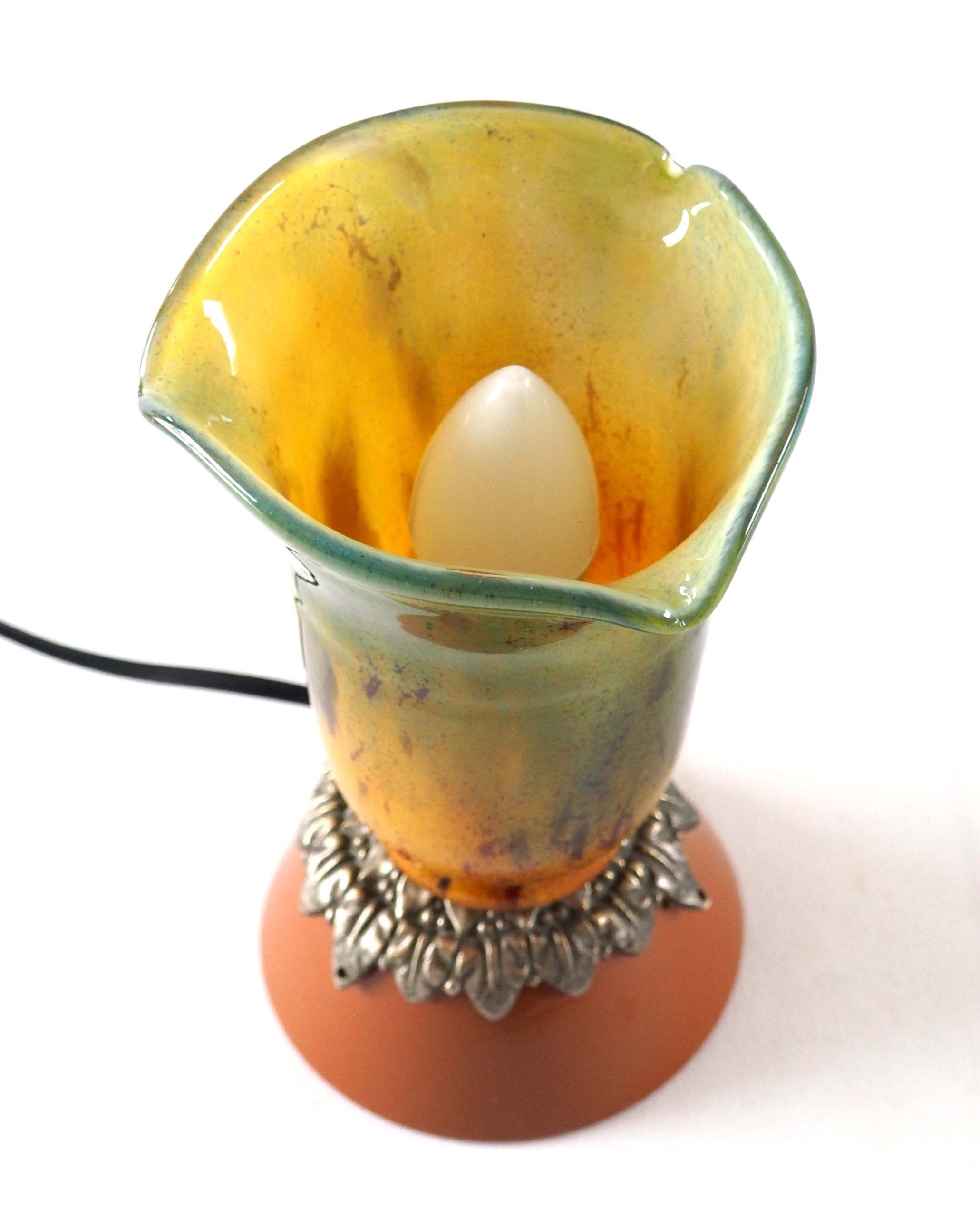 Multicoloured glass paste lamp