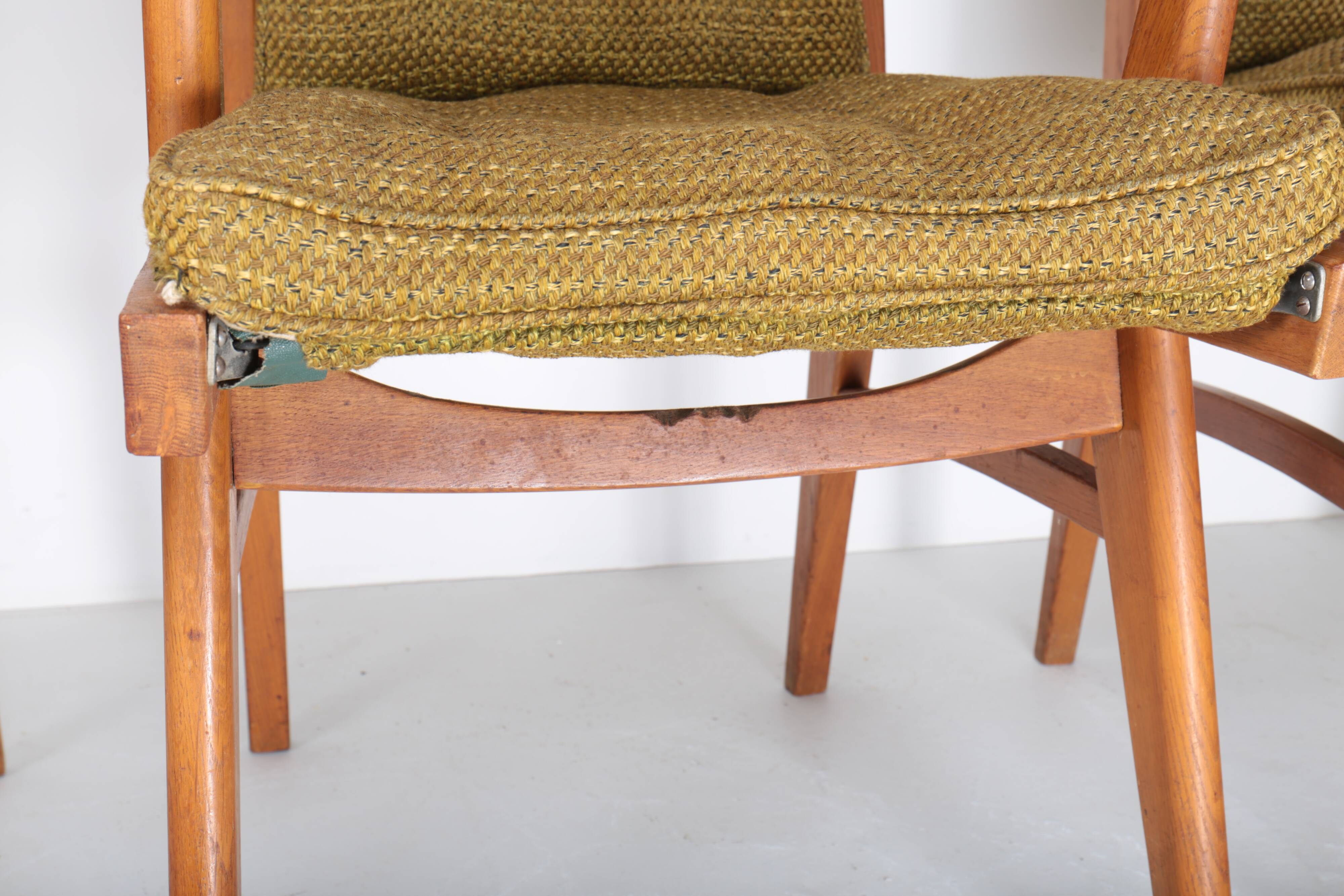 Set of 4 vintage Free-Span FS-116 armchairs, 50s