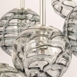 Grand cascading chandelier design with Murano glass by Doria, Germany, 1970s.