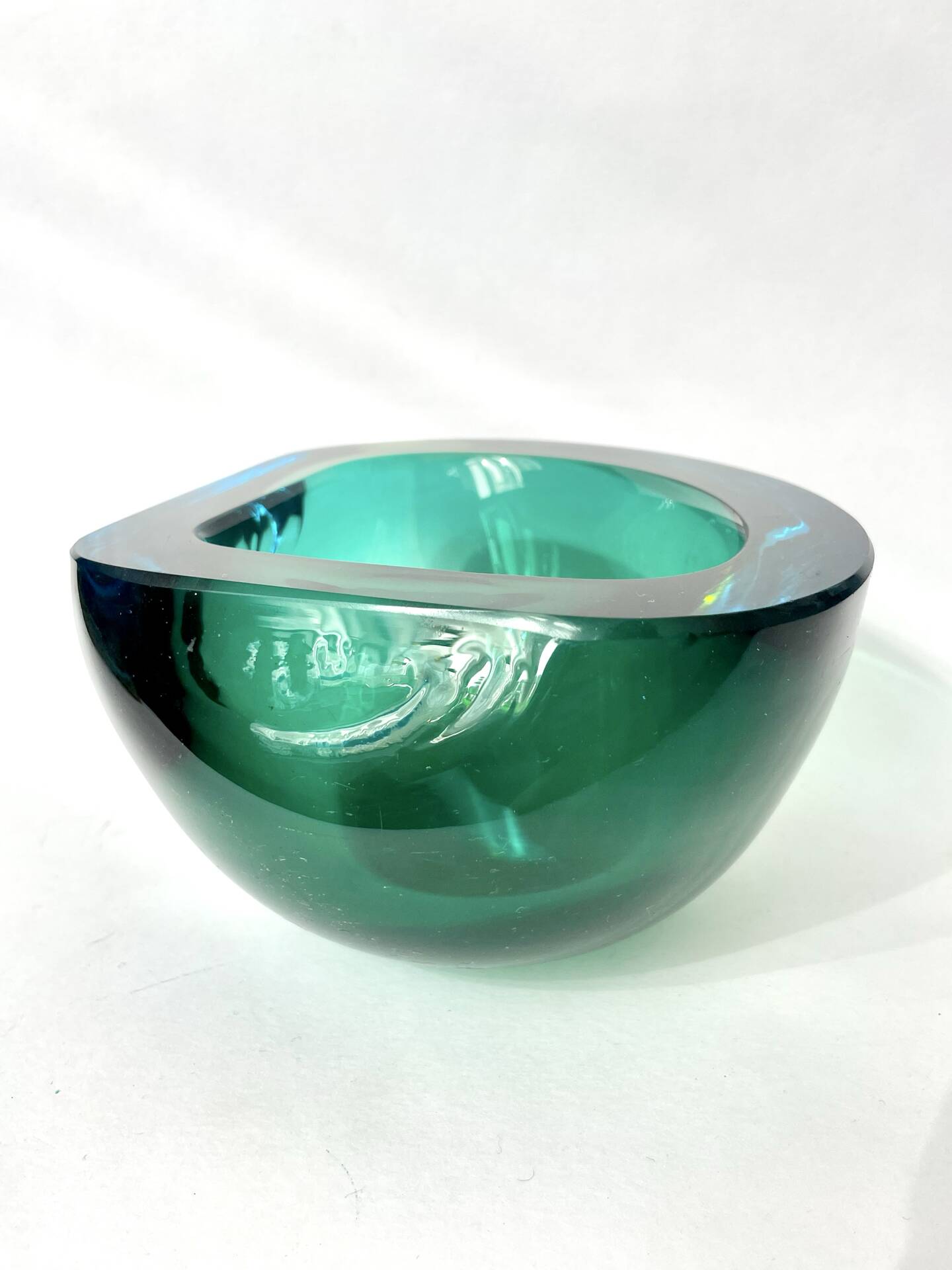 Blue and green submerged vide poche, Flavio Poli, Murano