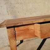 2-drawer pine workshop table