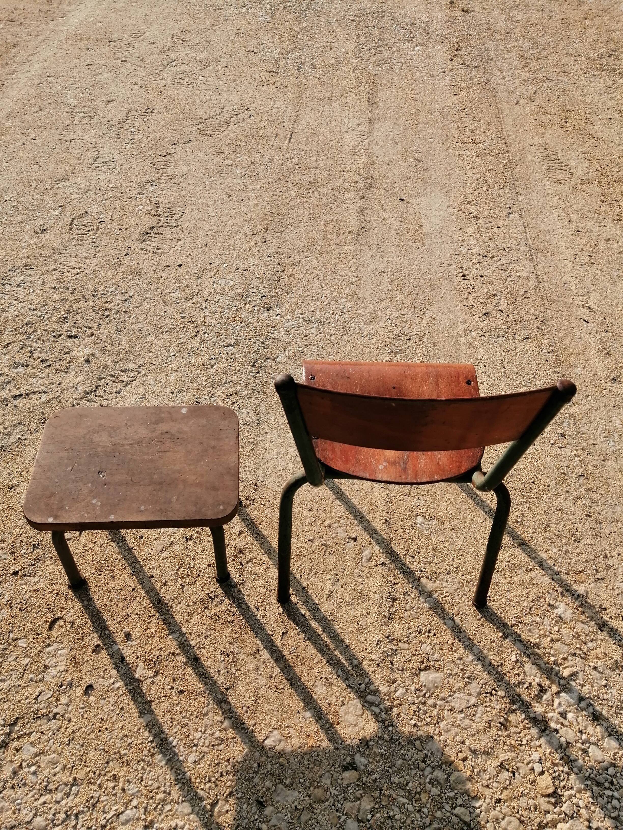 Chair & children's stool vintage year 50/60