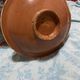 Moroccan dish in handcrafted sculpted ceramic, blue geometric patterns and