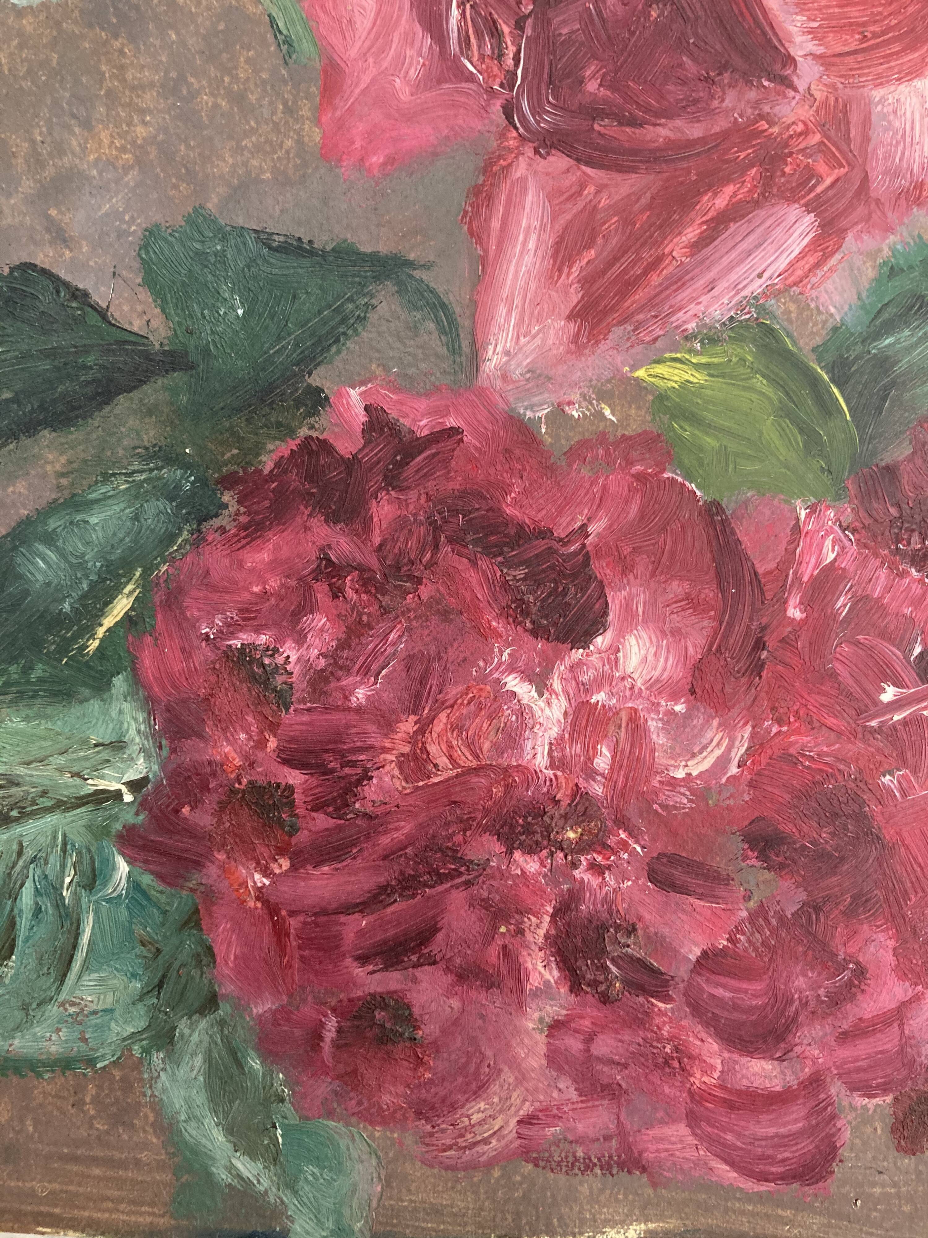 Peinture aux roses vintage