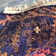 Old oriental carpet 111x195 - dominant blue
