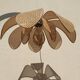 Vintage rattan canning flower suspension