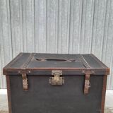 Malle de voyage en cuir époque 1900s