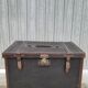 Leather travel trunk from the 1900s