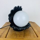 Black ceramic shell lamp and opaline pearl