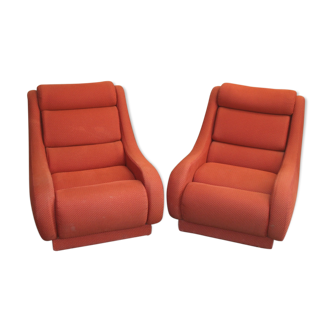 Paire de fauteuils vintage