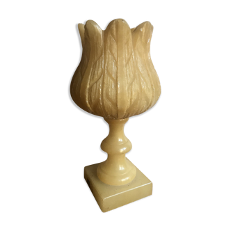 Vintage alabaster tulip lamp