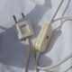 Blue table lamp Aluminor 1960-70