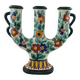 Floral ceramic candlestick, Cerart Monaco, Vintage