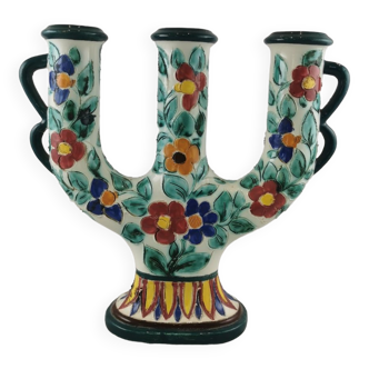 Chandelier céramique floral, Cerart Monaco, Vintage