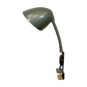 Lampe de table en col de cygne en bakélite industrielle verte, années 1960