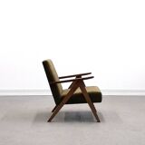 Mid Century Easy Chair Model B - 310 Var in Forest Green Velvet