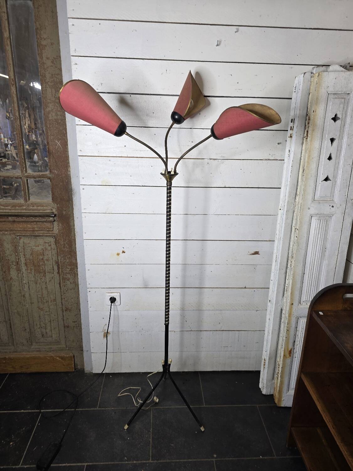 1960s tripod floor lamp