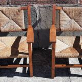 Pair of straw armchairs (Josep Torres Clavé, 1936)