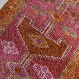 3x10 Pink & Brown Oriental Vintage Runner, 90x317Cm