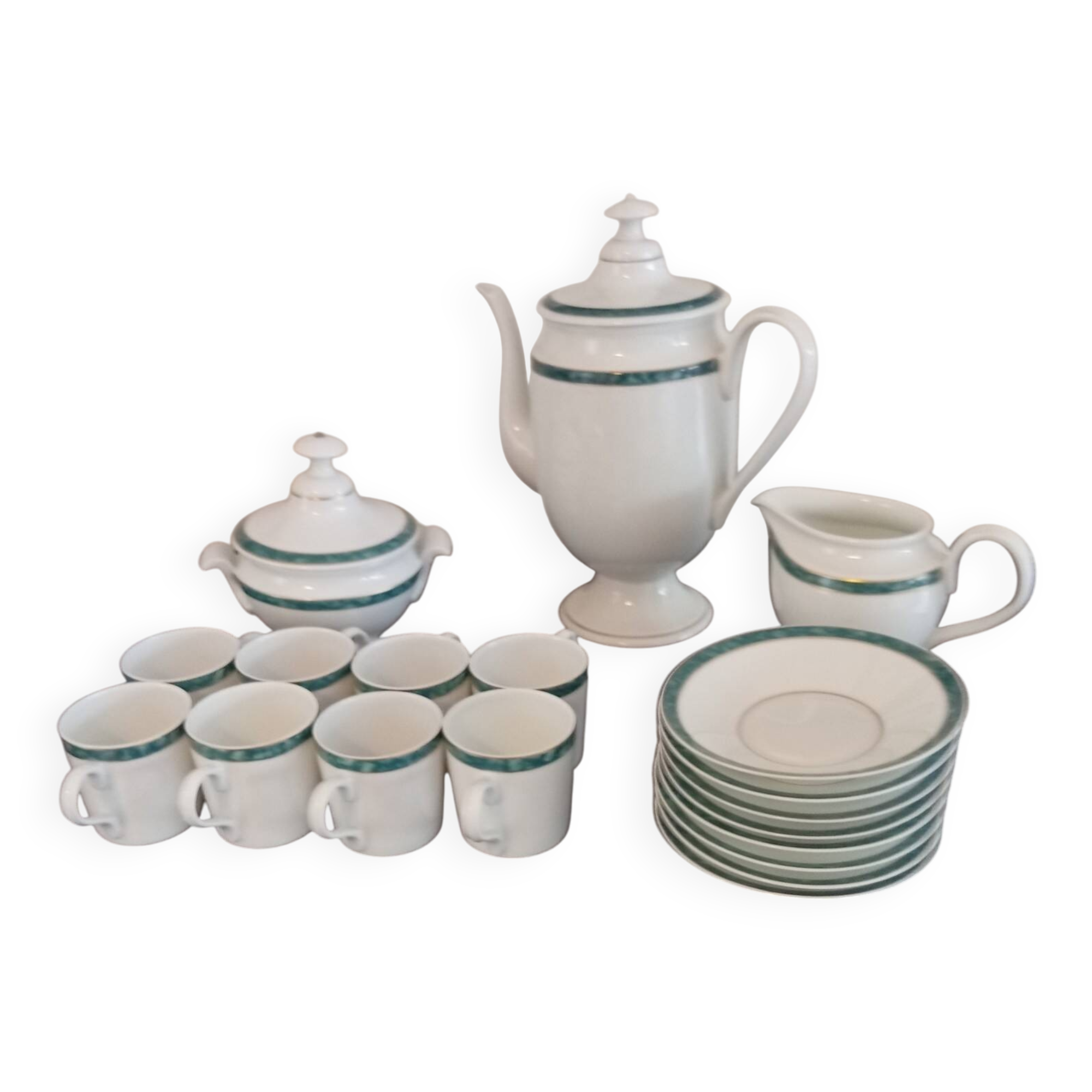 Atlantide café service - Limoges porcelain JL Coquet