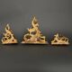 Set of three gilded wood consoles in Rococo style, late 19th century.