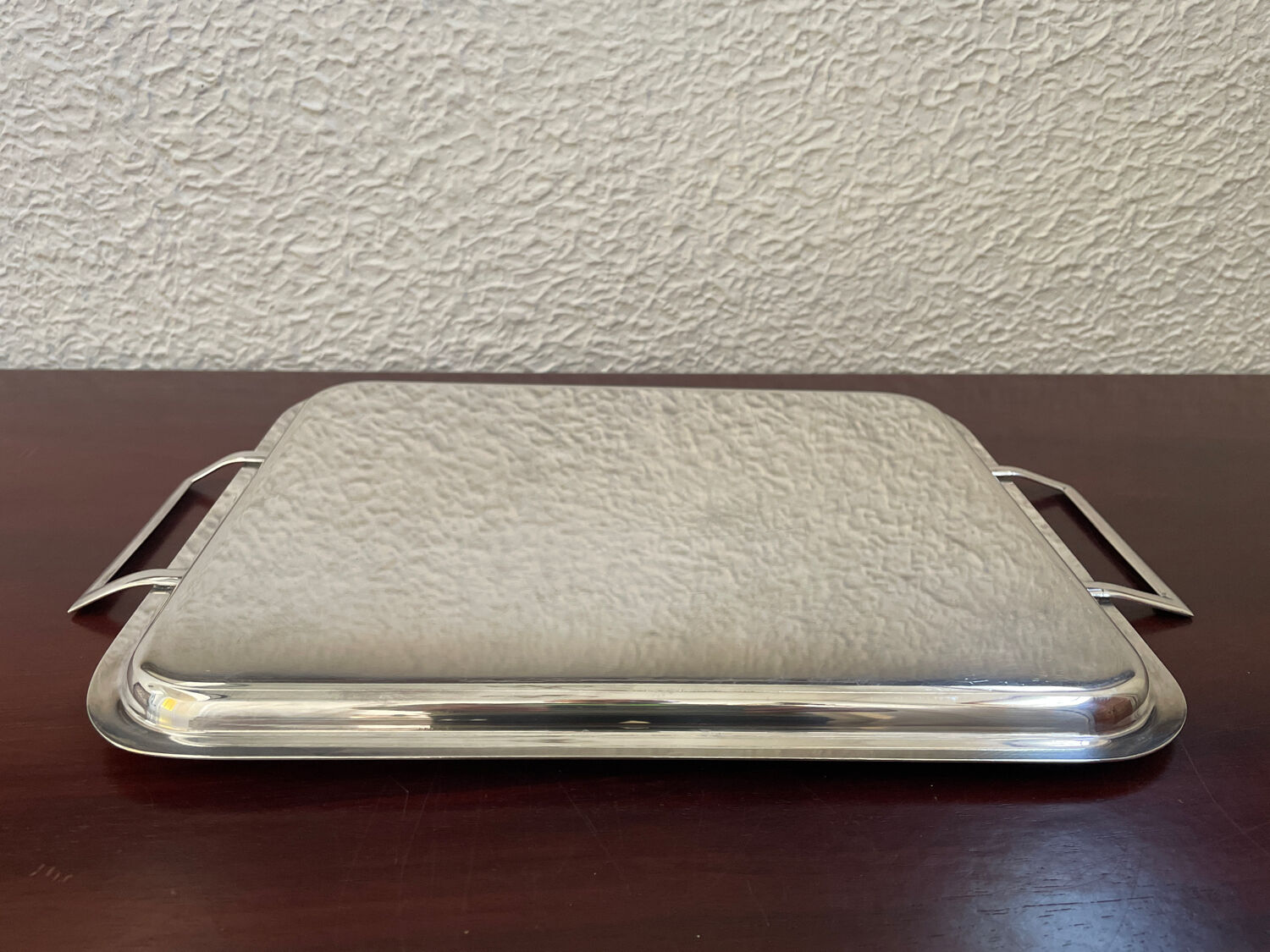 Tray in silver metal the Thistle 1950