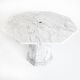 Vintage octagonal table in white marble. France, 70s