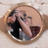 Round brass mirror 35x27cm