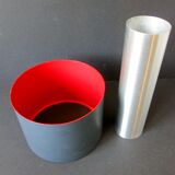 Danish Mid-century vintage hanging ceiling lamp classic lines, white opaline shade