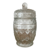 Vintage pretty candy box or cut glass sugar bowl