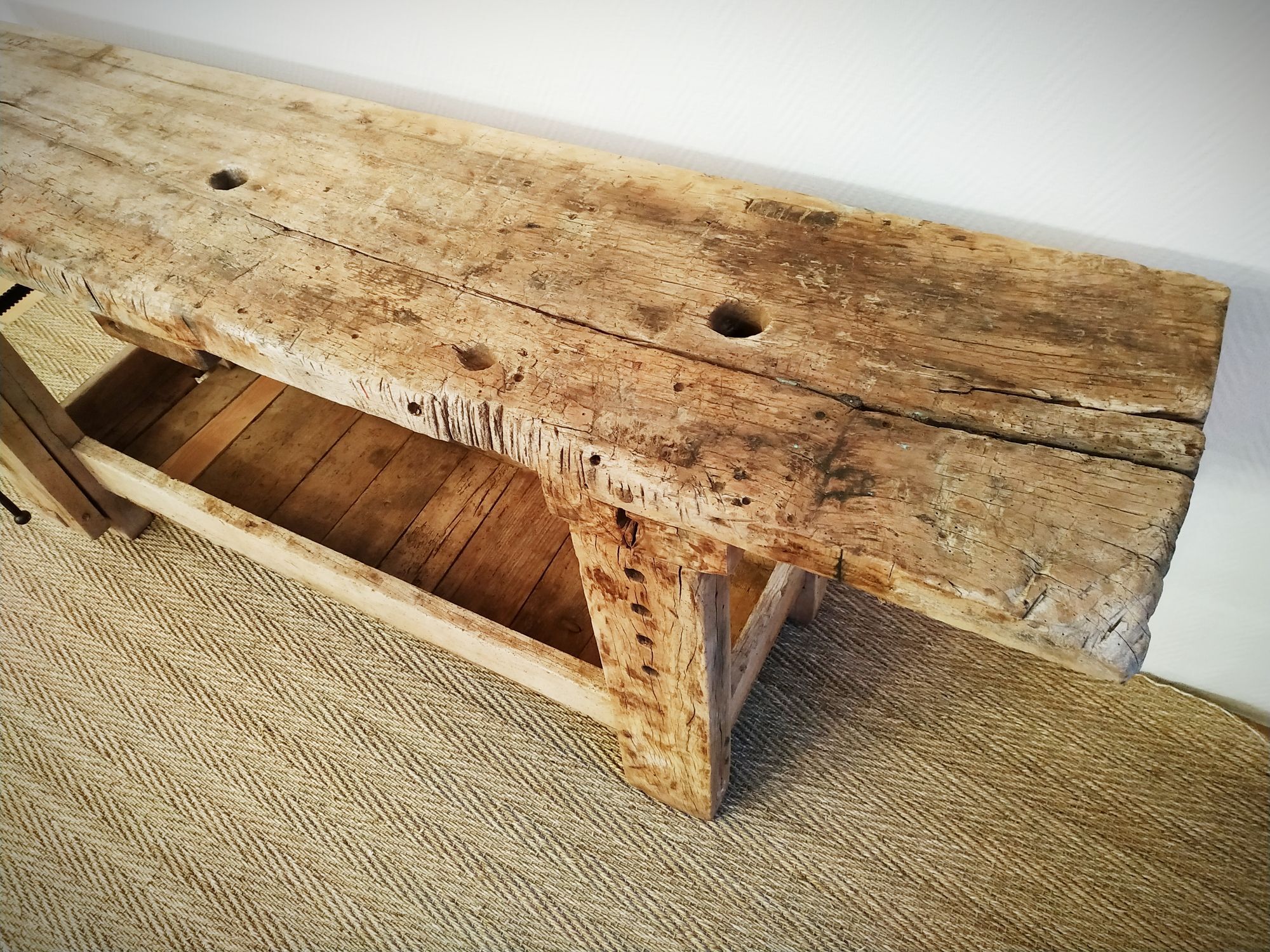 Old beech workbench 205 cm