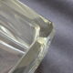 Vintage glass box with tawny leather lid