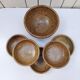 Pyrite stoneware service, salad bowl and bowls, vintage.
