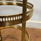 Pair of Art Deco Round Rolling Tables with Removable Tops, Maison Jans