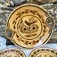 HB Quimper plates, hand-painted dessert service