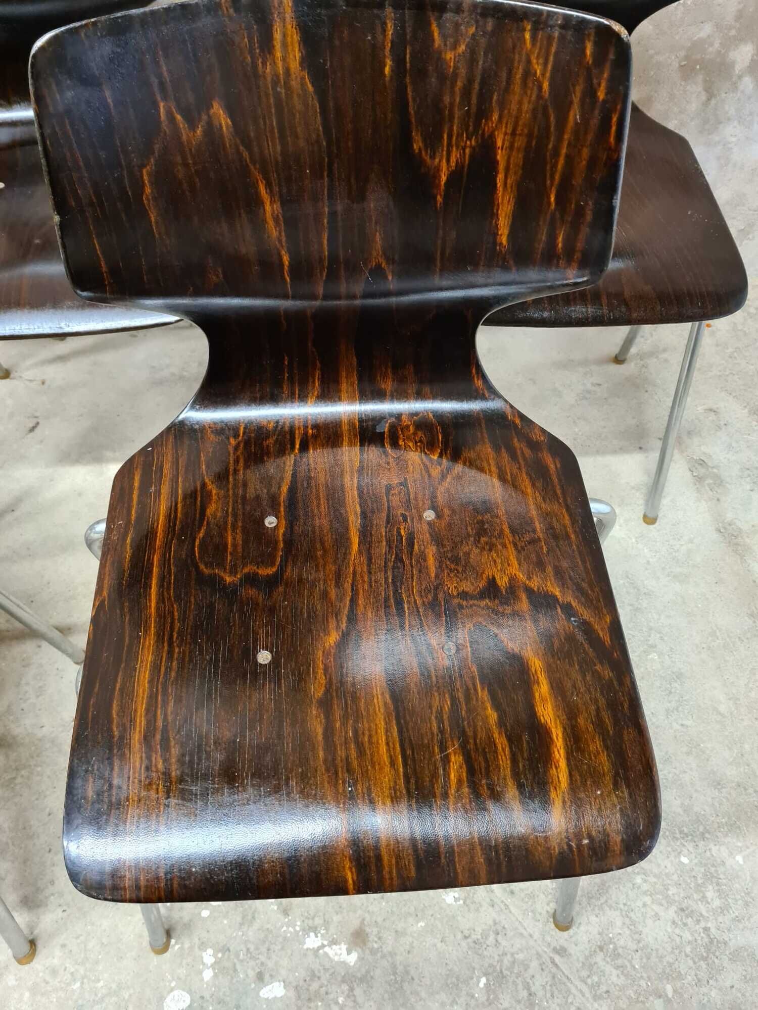 Set of 6 vintage stackable chairs pagwood Flötotto