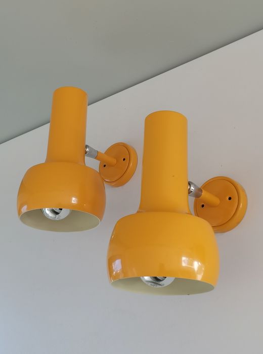 Pair of italian wall lamps stilux milano 70s