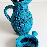 Mid-Century Blue Ceramics by Charles Cart ¨Emaux des Glaciers¨, France, 1960s