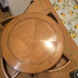 Pedestal Swivel Table with marquetry top