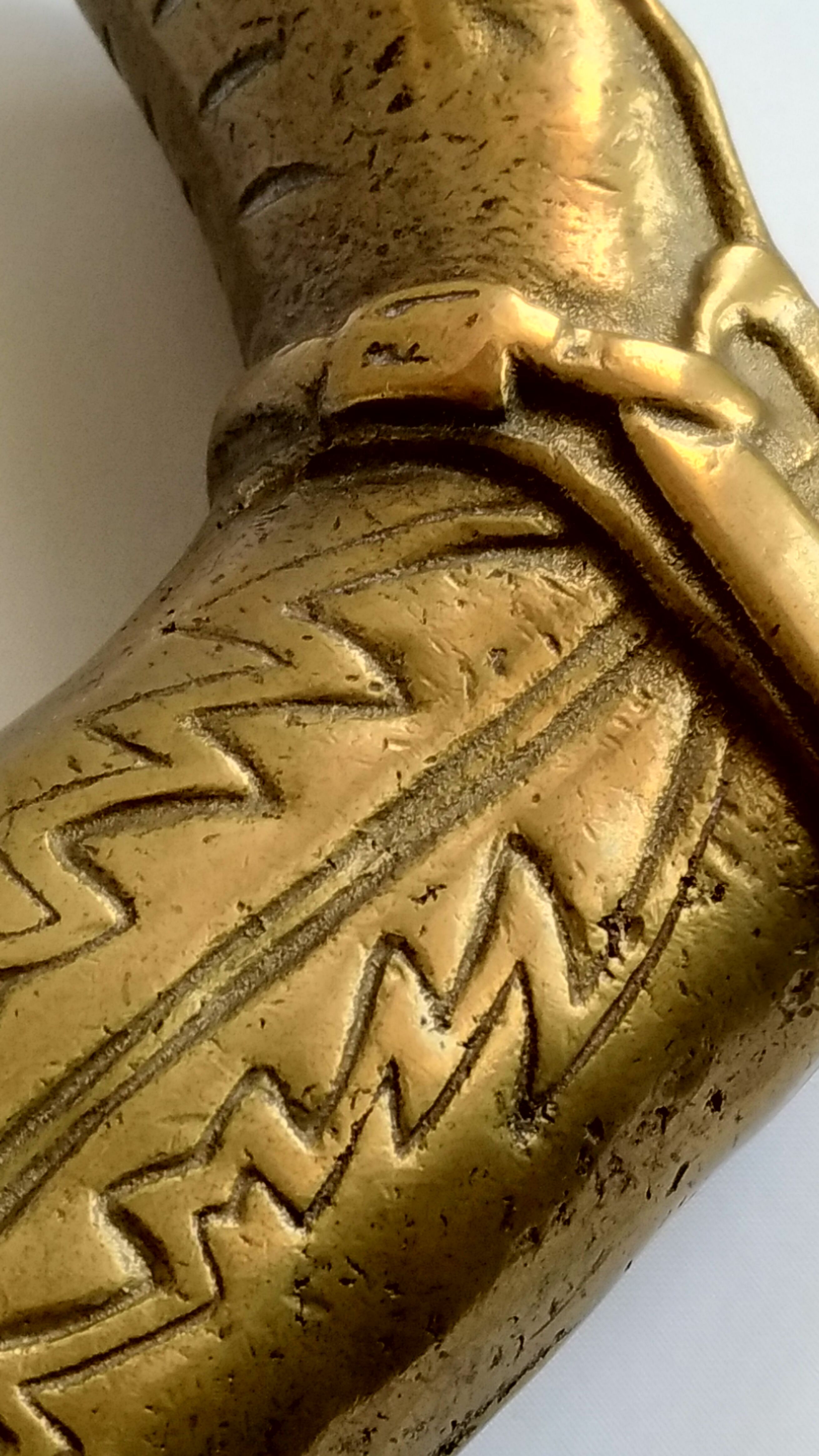 Vintage Santiag gilded bronze pencil pot