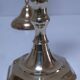 Three vintage solid brass candle holders