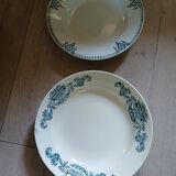 6 assiettes creuses Terre de fer dépareillées